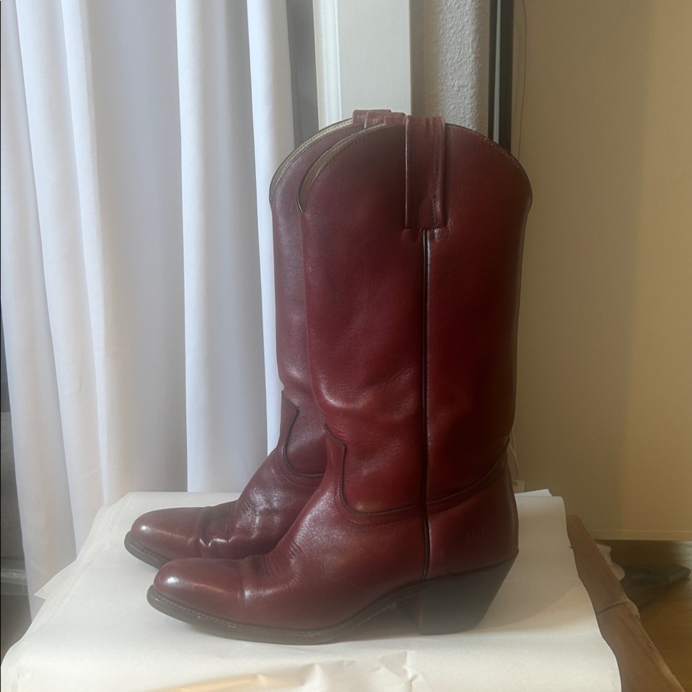 Frye sz 11 Red Leather Cowboy Boots